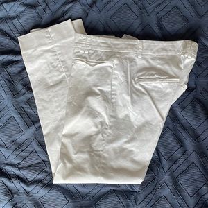 White cropped slacks, worn only a couple times